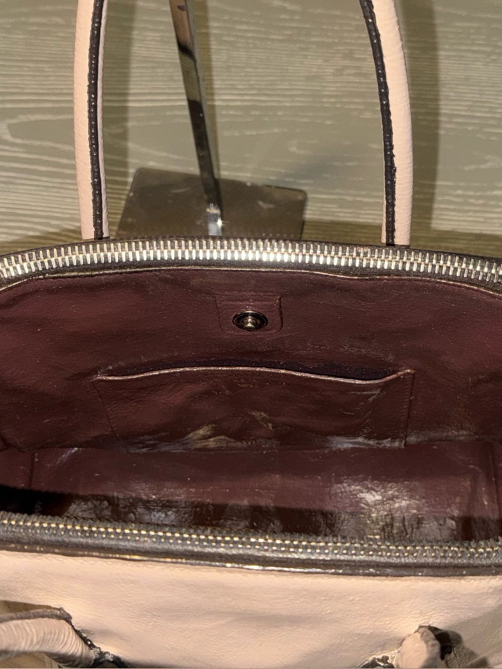 Prada Light Beige Leather Tote with Double Handles - Picture 10 of 17